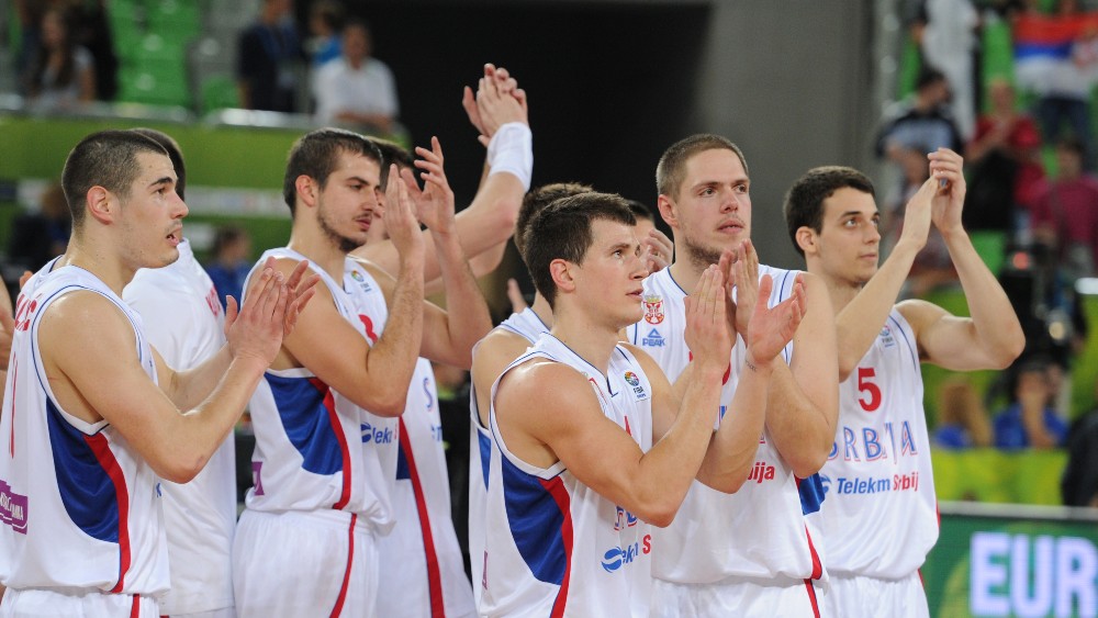 Košarkaši Srbije koji su osvojili sedmo mesto u Sloveniji (©MN Press)